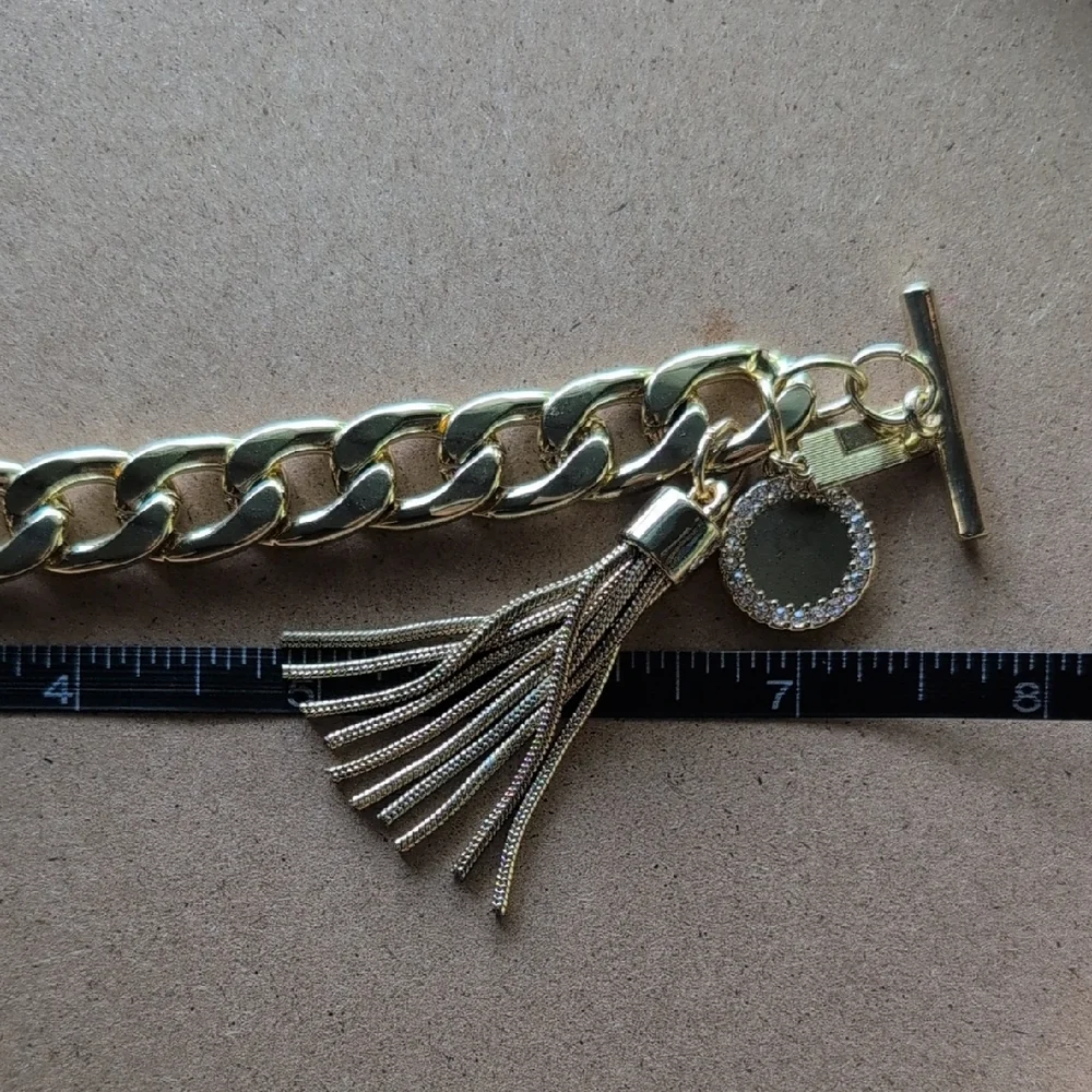 The Limited Gold Chain Bracelet with Bold Charms